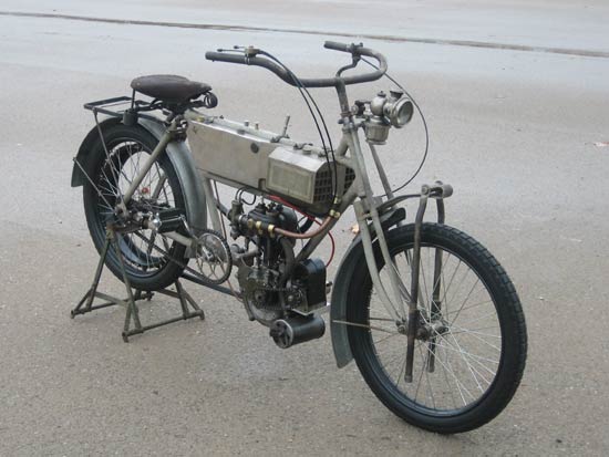 1908 water-cooled Lewis motorcycle