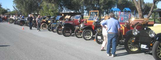 Veteran cars at Milang, 2010